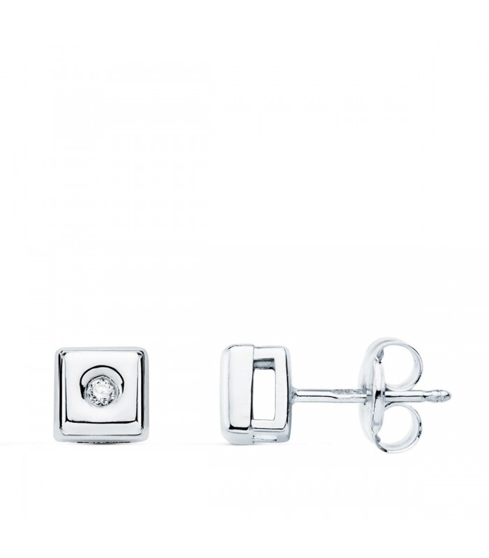 Boucles d'oreilles Chérie Diamants 0.040 Ct. OB 18K