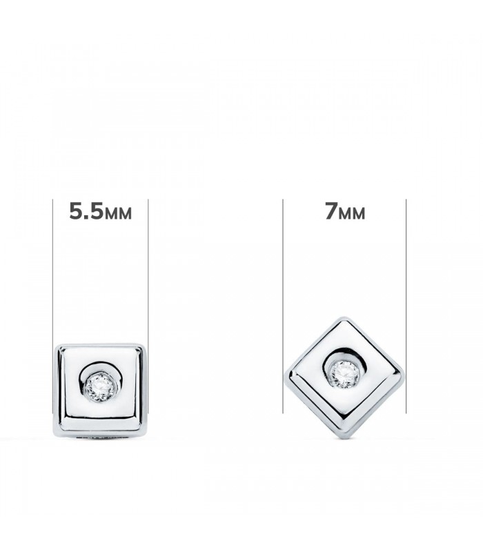 Boucles d'oreilles Chérie Diamants 0.040 Ct. OB 18K