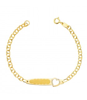 Esclava Bebé Corazón Oro 18K 13cm - Pulseras personalizadas para bebé - no me olvides
