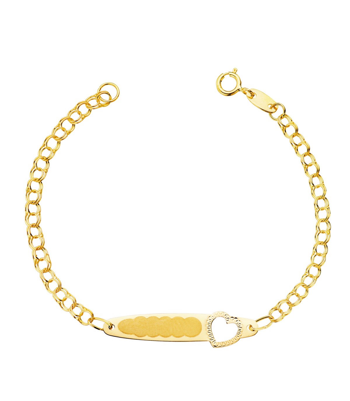 Esclava Bebé Corazón Oro 18K 13cm - Pulseras personalizadas para bebé - no me olvides