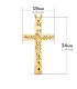 Cruz Cristo tallada 18 Ktes 34mm - crucifijo de oro para hombre - joyas online