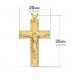 Croix Rectangulaire Christ Or 18 Carats facettée