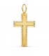 Anhänger Kreuz diamantiert 750 Gold 35 mm, rechteckiger Design – Kruzifix für Damen und Herren