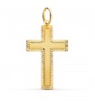 Cruz Rectangular Oro 18 Ktes tallada
