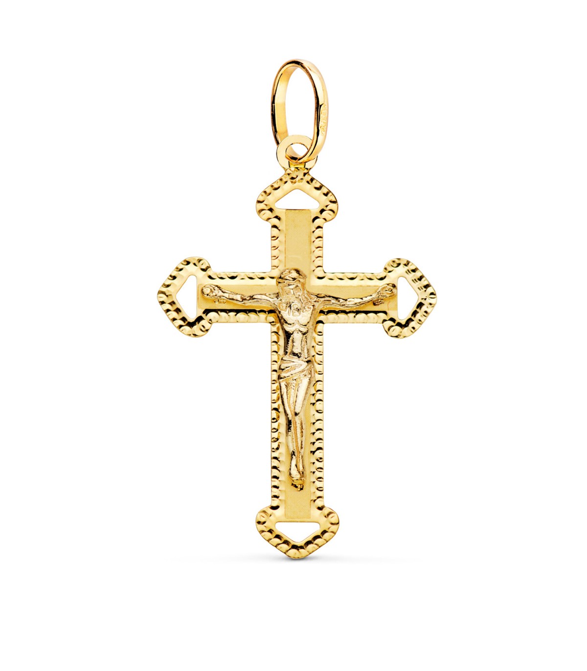 Croix Ajourée Diamantée Or 18K Christ