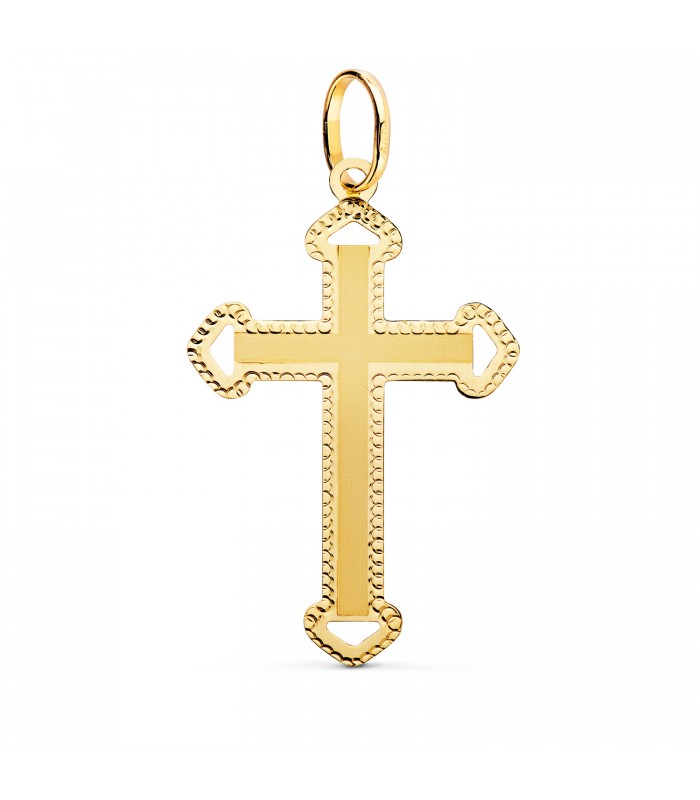 Cruz Calada Diamantada Oro 18K - Colgante cruz de oro, crucifijo - joyas online