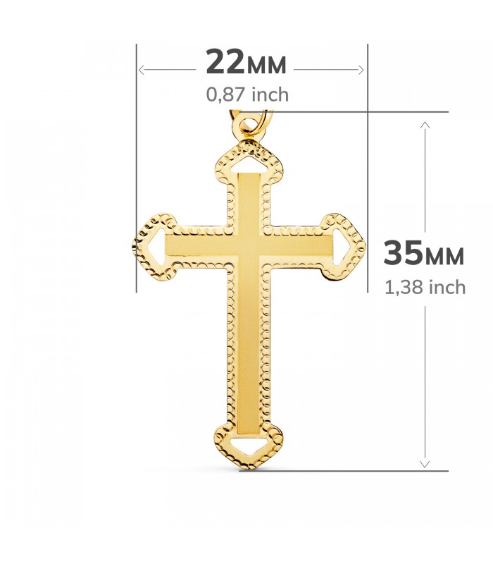 Cruz Calada Diamantada Oro 18K - Colgante cruz de oro, crucifijo - joyas online