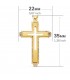 Damen-Anhängerkreuz, 750 Gelbgold 35 mm, Kettenkreuz diamantiert