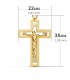 Croix avec Christ Or 18 K Rectangulaire Ajourée