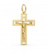 Cruz con Cristo Oro 18 K Rectangular Calada - Colgante cruz de oro, crucifijo - joyas online