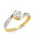 anillo de compromiso dissole en oro bicolor de 18 kilates