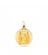 Medalla Virgen del Pino Oro 18K 16mm Bisel -  medallas religiosas