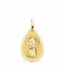 Medalla Virgen Niña Gota Brillo Oro 18 K 19 MM - medallas religiosas comunión y bautizo