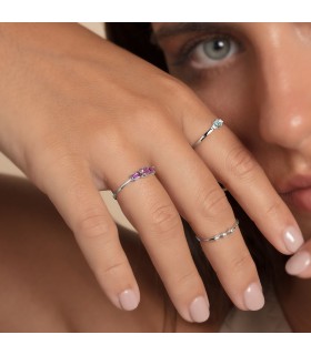 Anelli in oro bianco con diamanti. Anelli con pietre preziose. Gioielleria online, Alda Joyeros.