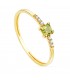 Anillo Streep Oro 18K Diamantes 0.030 Qts. Olivina - piedra semipreciosa peridoto