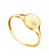 Anillo Sello Mujer Círculo Oro 18K- sello de mujer - sortijas - joyas de mujer