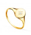 Anillo Sello Mujer Oval Oro 18K