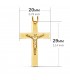 Anhänger Kreuz Jesus Gelbgold 29 mm, rechteckiger Design – Kruzifix für Damen und Herren