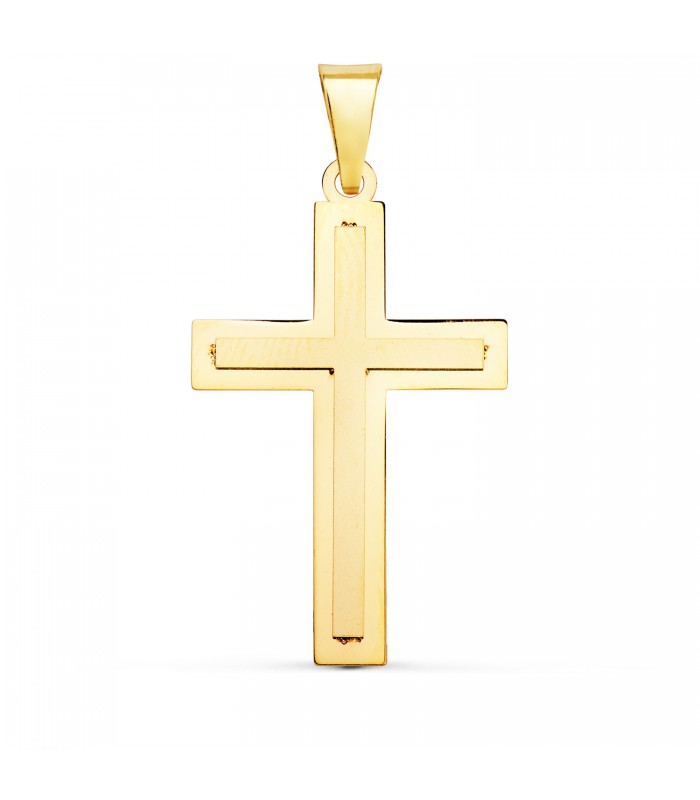 Croix Or 18 K Rectangulaire Plate