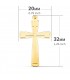 Cruz Oro Amarillo 18K 32 mm - Cruz latina - Cruz Comunion - joyas online