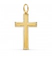Croce a lastra diamantata oro giallo 18 Kt