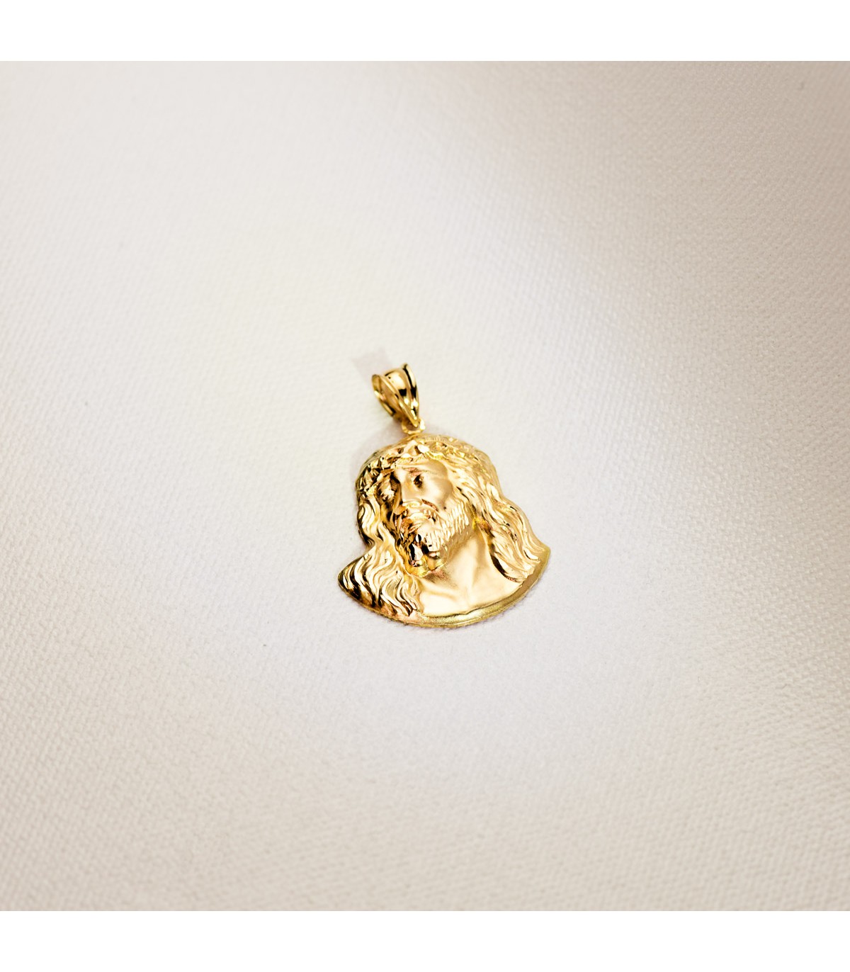 Colgante Rostro de Cristo Oro 18K 30mm - medallas religiosas - medalla de Jesús - Crucifijo