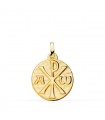 Medaglia Monogramma di Cristo oro 18K 18mm