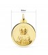 Medaglia per Cresima o Comunione di la Madonna del Carmine e Sacro Cuore 18Kt scapolare 24mm