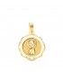 Alda Joyeros, joyería online |Medalla Oro Amarillo 18K Virgen Niña Orla 18mm | colgante personalizado con grabado