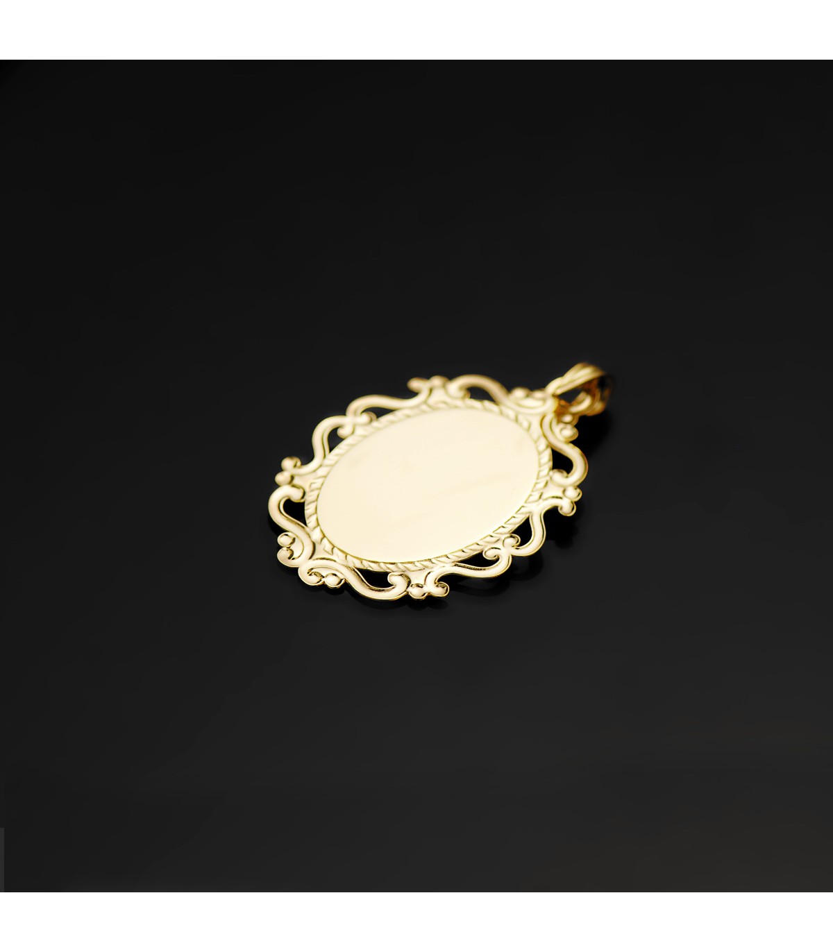 Médaille Vierge enfant Entourée 18Carats 31mm