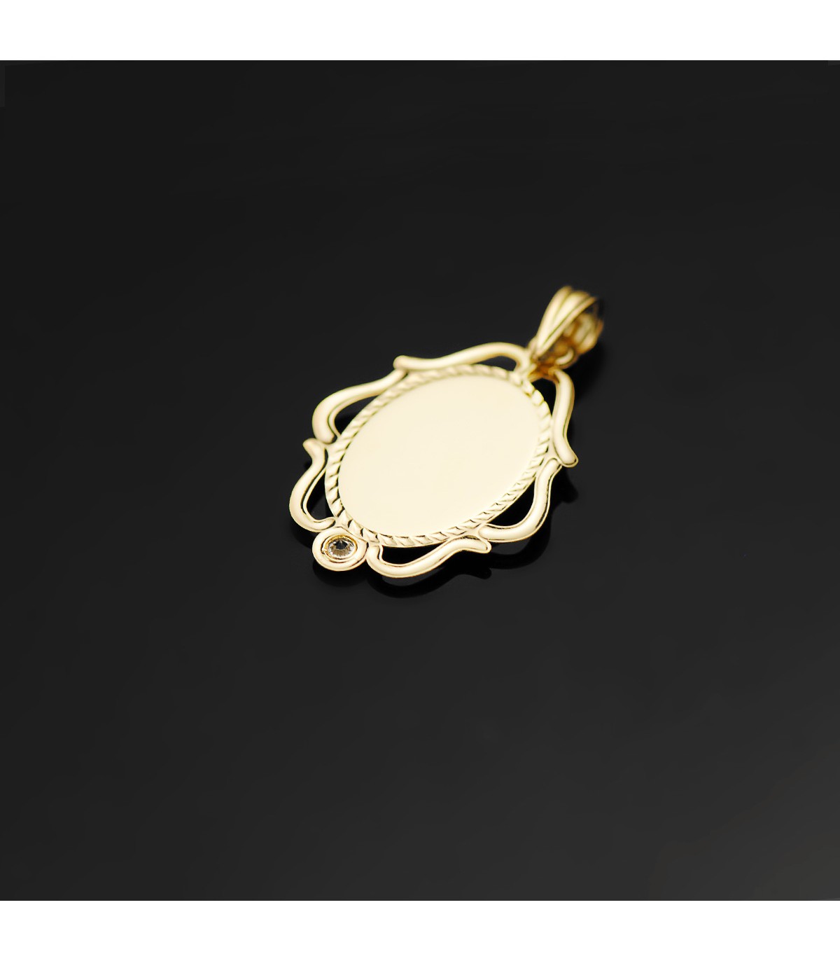 Alda Joyeros, Joyería Online | Medalla Virgen María con velo Oro 18K 24mm Circonita| medallas religiosas de moda mujer