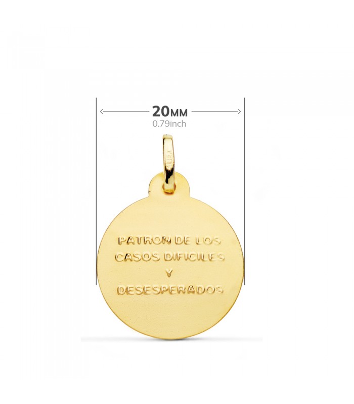 St Judas-Thaddäus Medaille 750 Gold Anhänger P8080-920