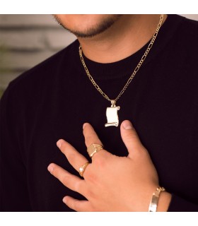 Cadena de oro para hombre figaro