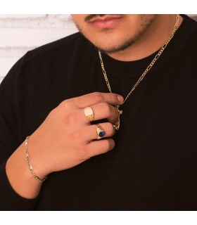 Bracelet 3x1 Facetté Or Jaune 18K 19 cm