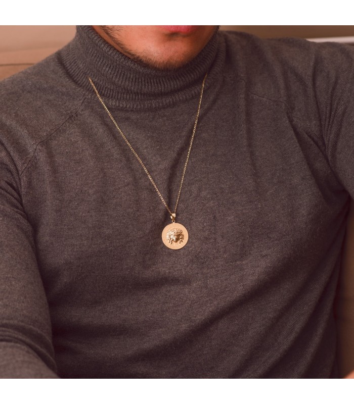 Cadena Barbada 1.5 mm Oro 18 K 60 cm | cadenilla para hombre