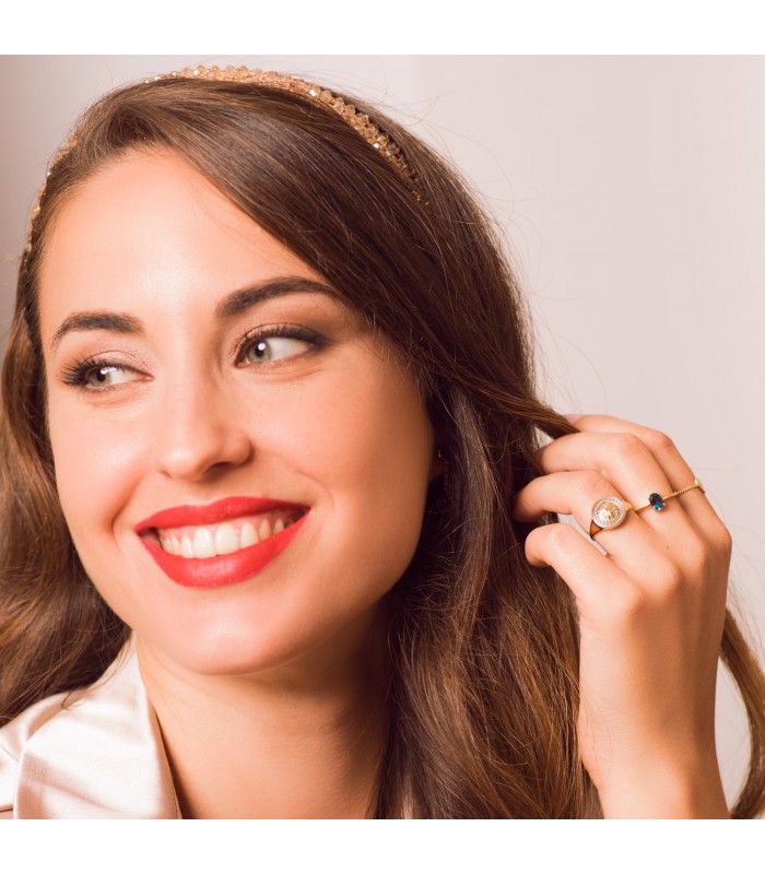 Klassischen Solitär-Ring mit London Blue Topaz kaufen | ALDA – Damenschmuck
