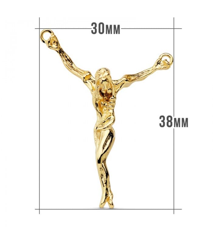 Collana Gesù Salvador Dalí 38mm Oro 18Kt, catena 60cm, collana da uomo