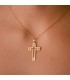 Cruz Oro 18 K Rectangular Calada - Colgante cruz de oro, crucifijo - joyas online