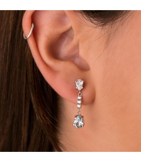 Pendientes Novia Volans Oro 18K  Topacio Azul | pendientes con piedras semipreciosas | comprar online joyas de oro