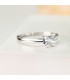 Anillo solitario de compromiso Diamante oro blanco 18 kilates