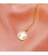 Medalla Nácar Virgen Niña Oro 18K 15 mm - medallas para comunión - colgante personalizable