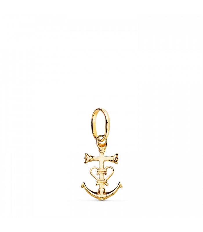 Cruz Camarga Oro Amarillo 18K 16 mm - joyas online - joyería de oro