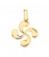 Colgante Lauburu Oro Amarillo 18K 20 mm - Símbolo celta, cruz vasca