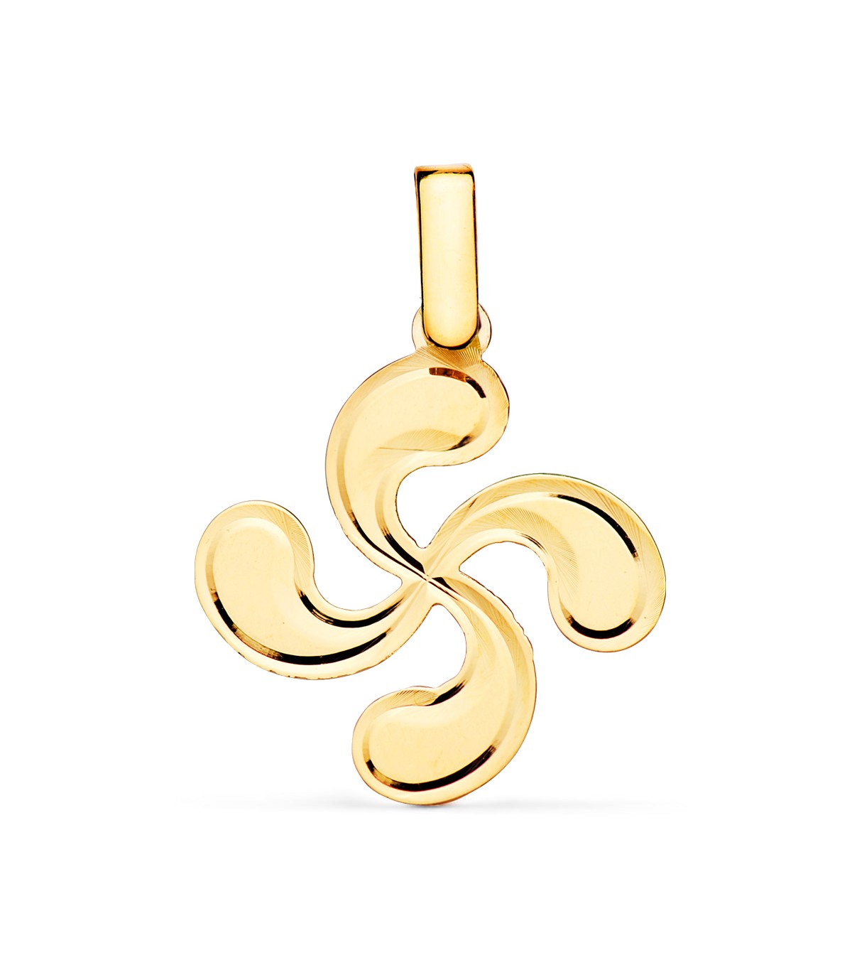 Colgante Lauburu Oro Amarillo 18K 20 mm - Símbolo celta, cruz vasca