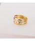 White Band Ring Gelbgold 18K /750er: Bandring mit Zirkonia, 8 mm breit.