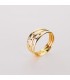 Anillo White Band Oro amarillo 18K -  sortija de bandas con piedras, joyas online de oro para mujer