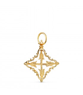 Colgante Cruz Mallorquina Oro 18K 22mm - joyas online - joyería de oro