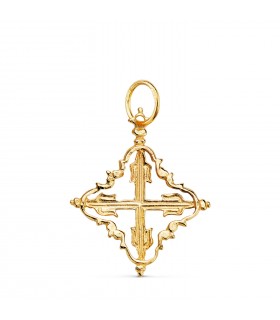 Colgante Cruz Mallorquina Oro 18K 26mm - joyas online - joyería de oro
