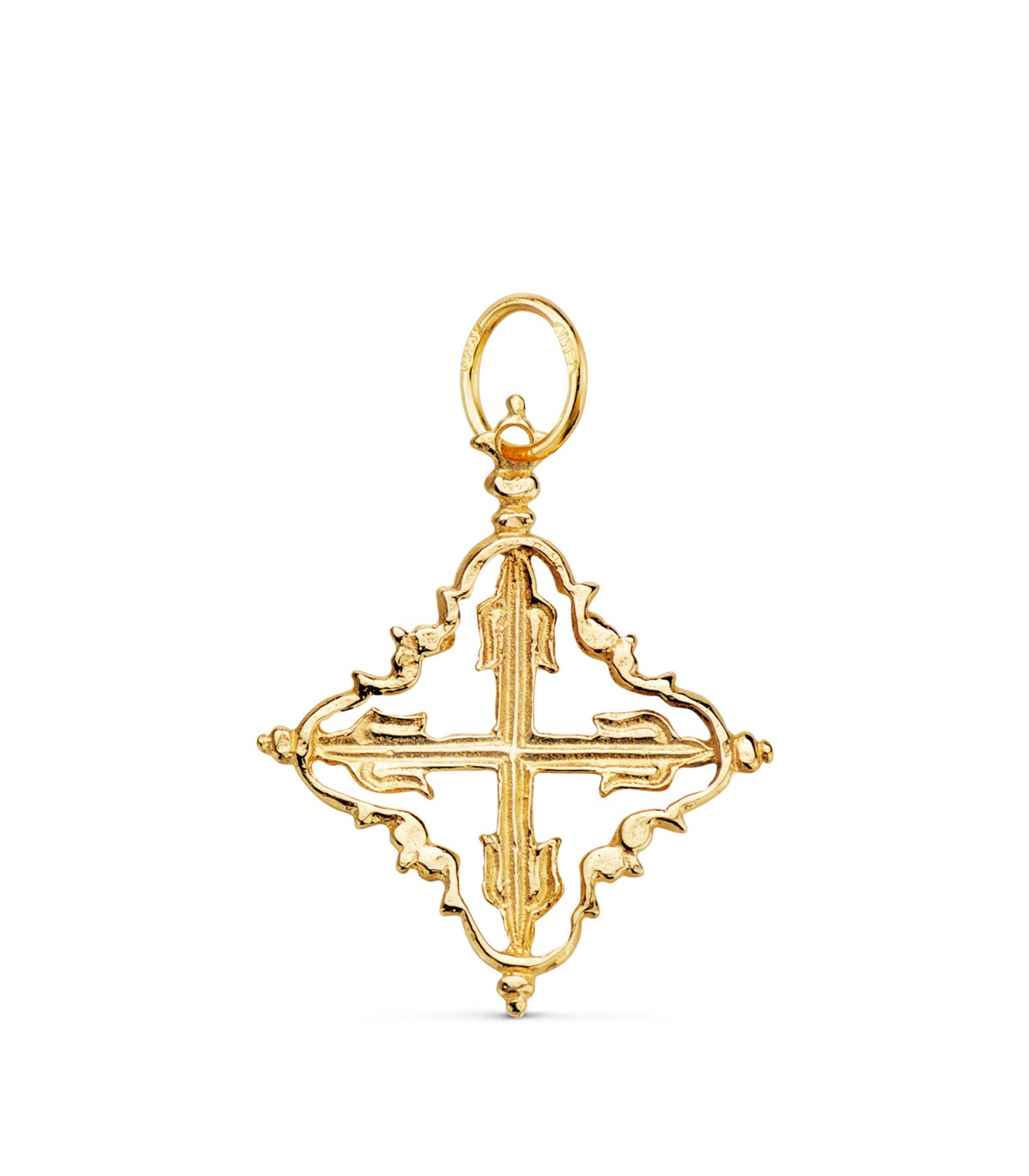 Colgante Cruz Mallorquina Oro 18K 26mm - joyas online - joyería de oro