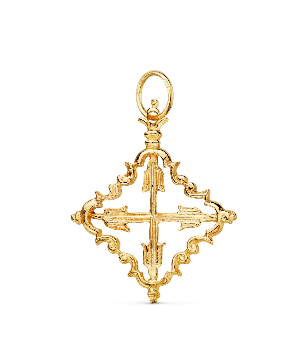 Colgante Cruz Mallorquina Oro 18K 30mm - joyas online - joyería de oro